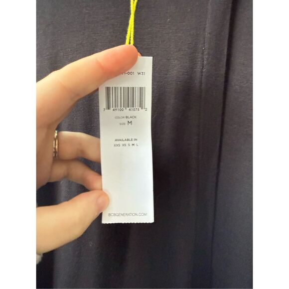 BCBGeneration Maxi Wrap Skirt Women's Medium Black NEW adjustable high-low - Picture 2 of 4